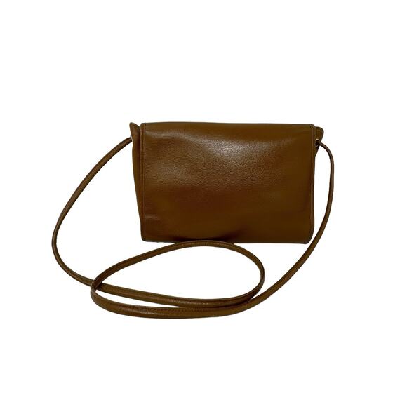 Vtg Christian Dior Leather Shoulder Bag Classic Brown Purse Thin Strap Dior Logo - Picture 5 of 15
